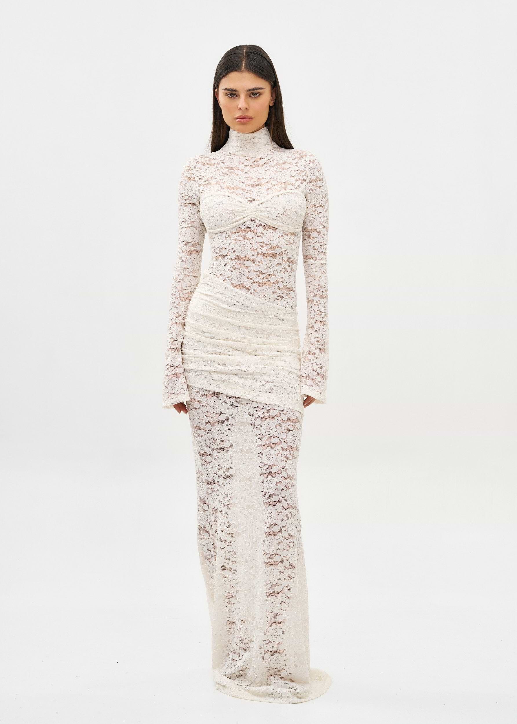 FRANCISCA CREAM LACE - MAXI DRESS