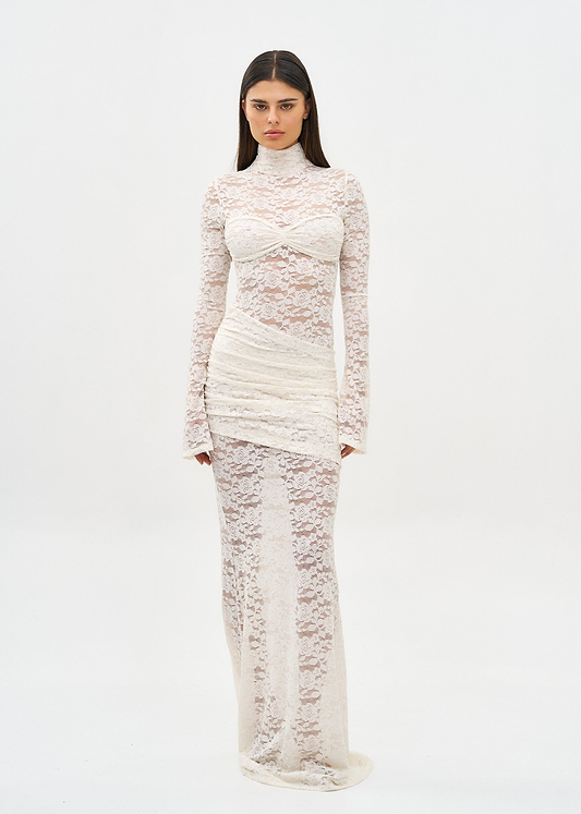 FRANCISCA CREAM LACE - MAXI DRESS