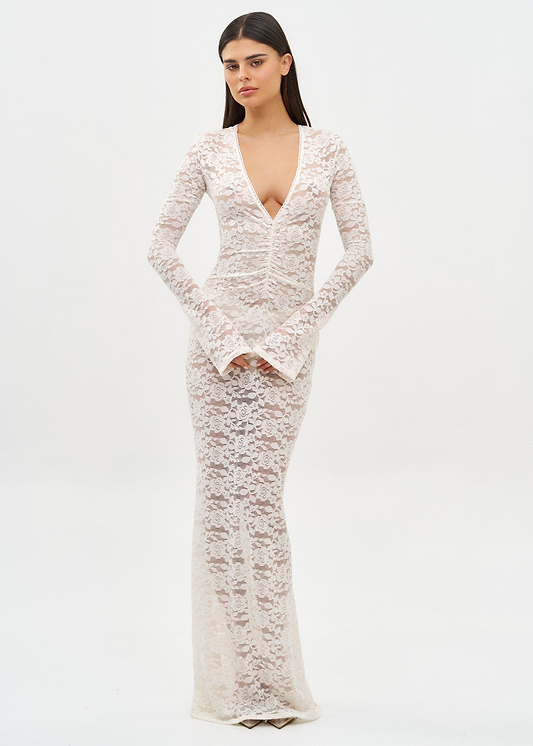 TYLER CREAM LACE - MAXI DRESS