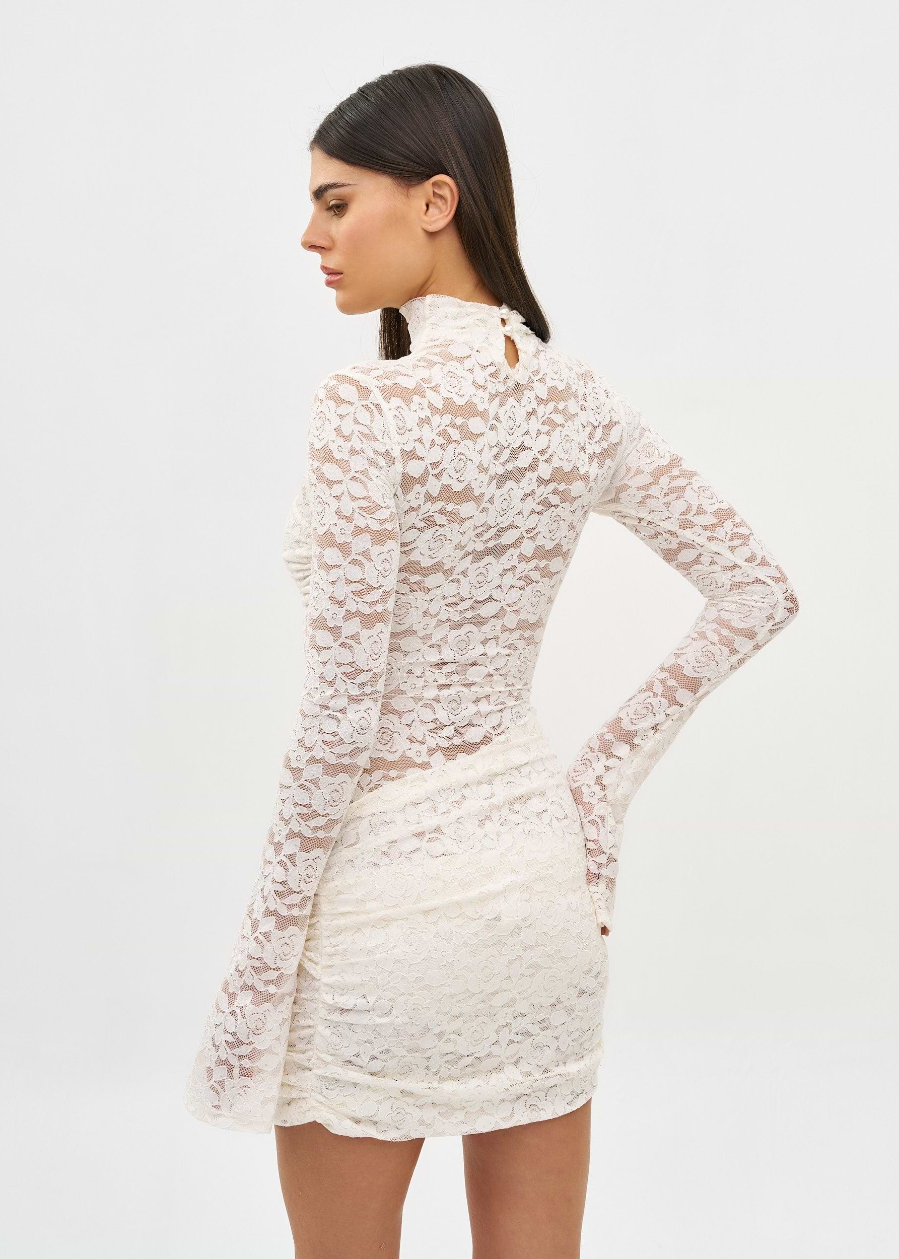 FRANCISCA CREAM LACE - MINI DRESS