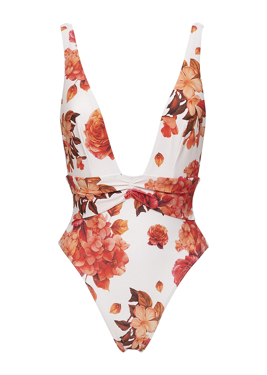 SWAN ROMANTIC FLOWERS - ONE PIECE