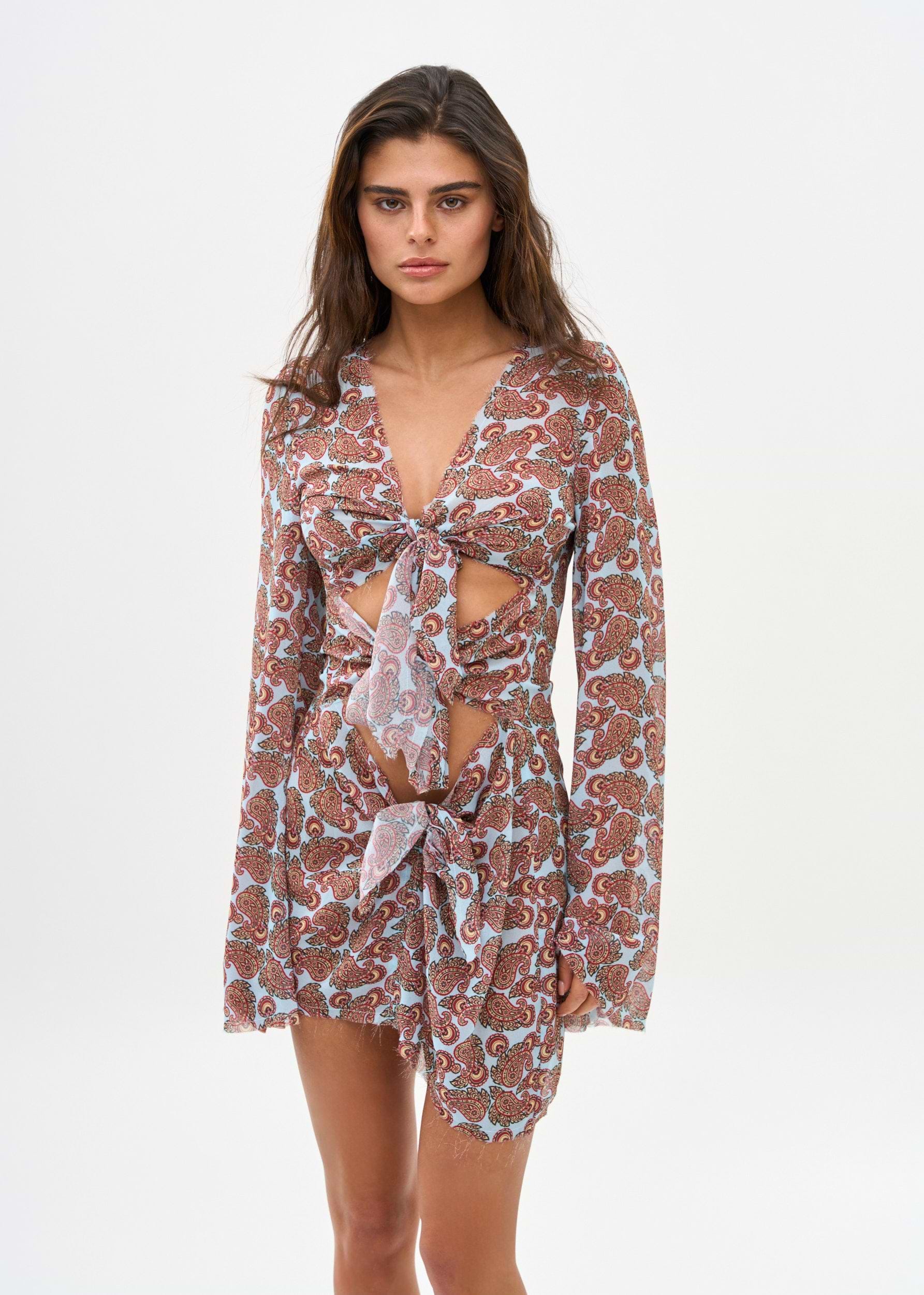 שמלות קיץ קלילות MACI POPSICLE PAISLEY - MINI DRESS