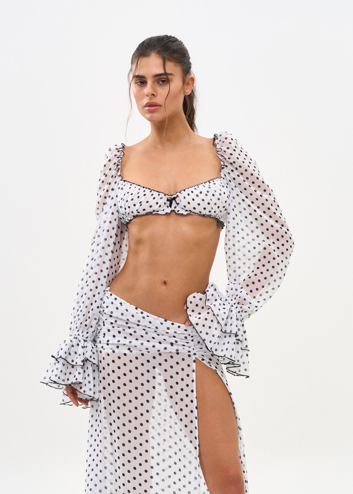 JOSIE WHITE POLKA - SHIRT