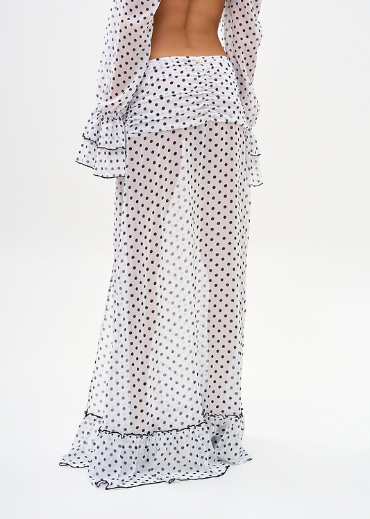JOSIE WHITE POLKA - SKIRT