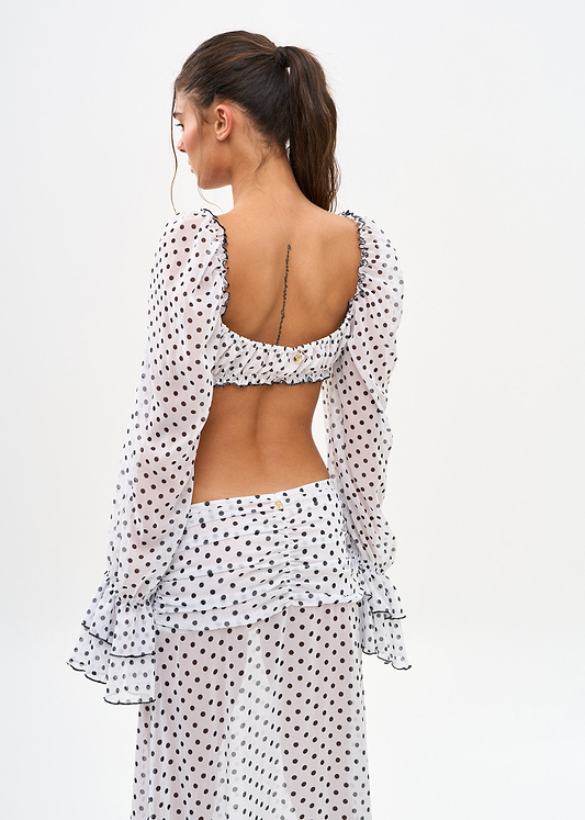JOSIE WHITE POLKA - SHIRT