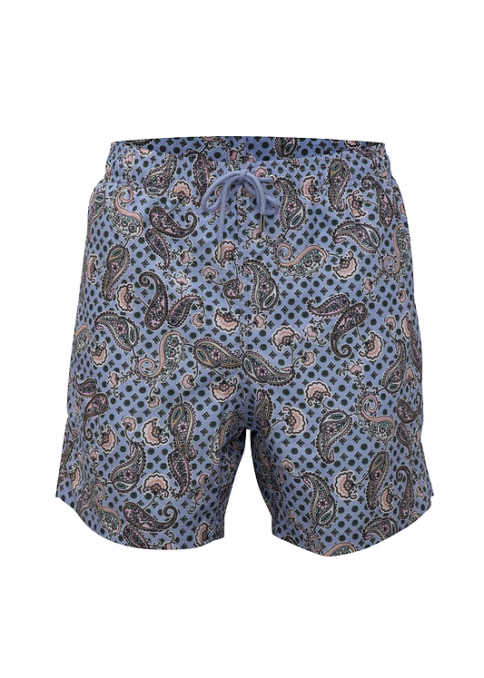 MAN SWIM SHORT - BLUE BANDANA