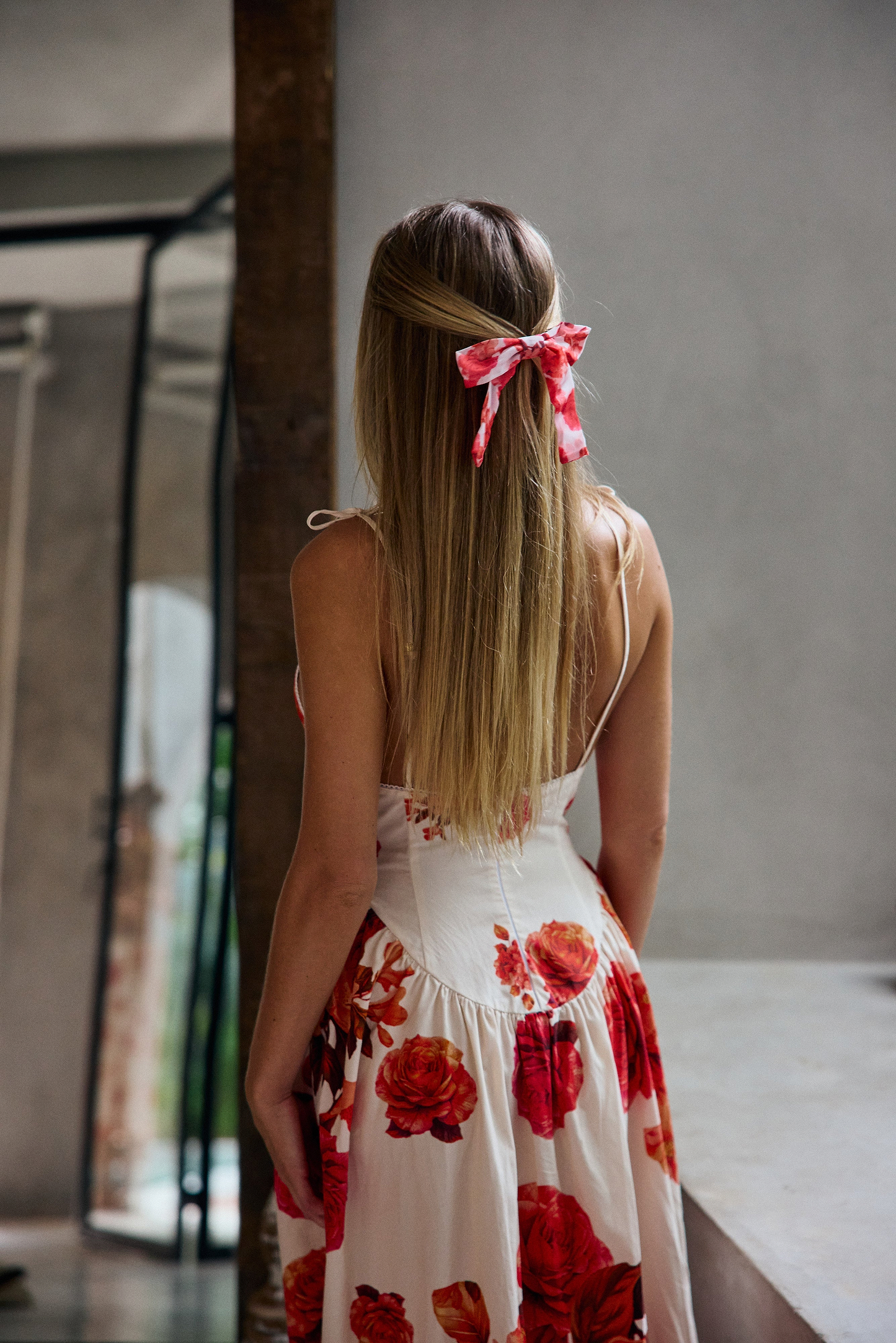 BOW ROMANTIC FLOWERS - HAIR CLIP