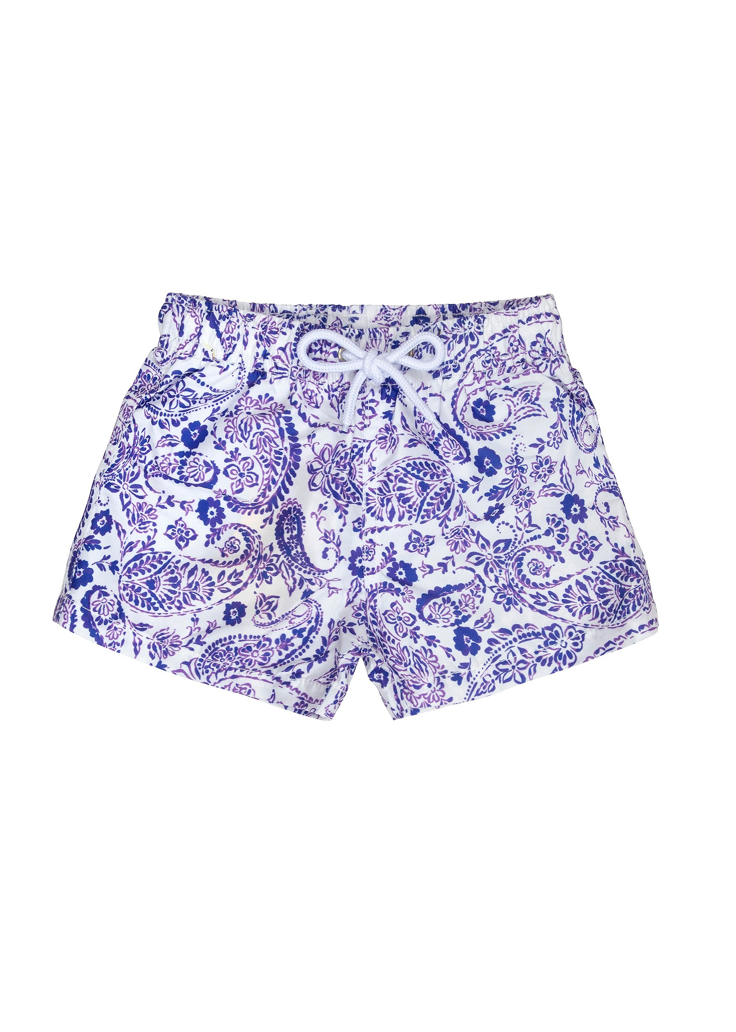 BOY SWIM SHORTS - PURPLE BANDANA