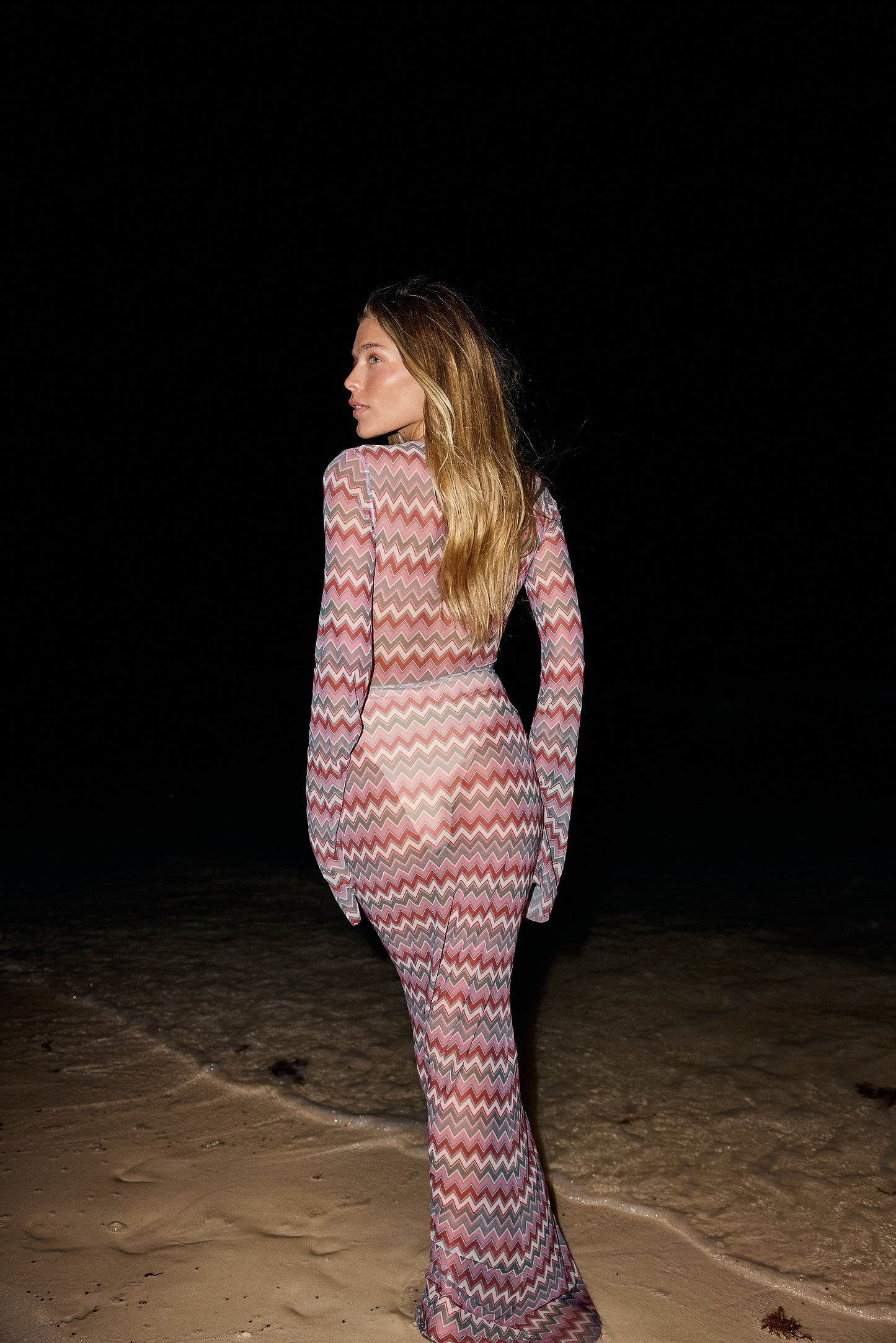 ROSALIE BARI CHEVRON - MAXI DRESS