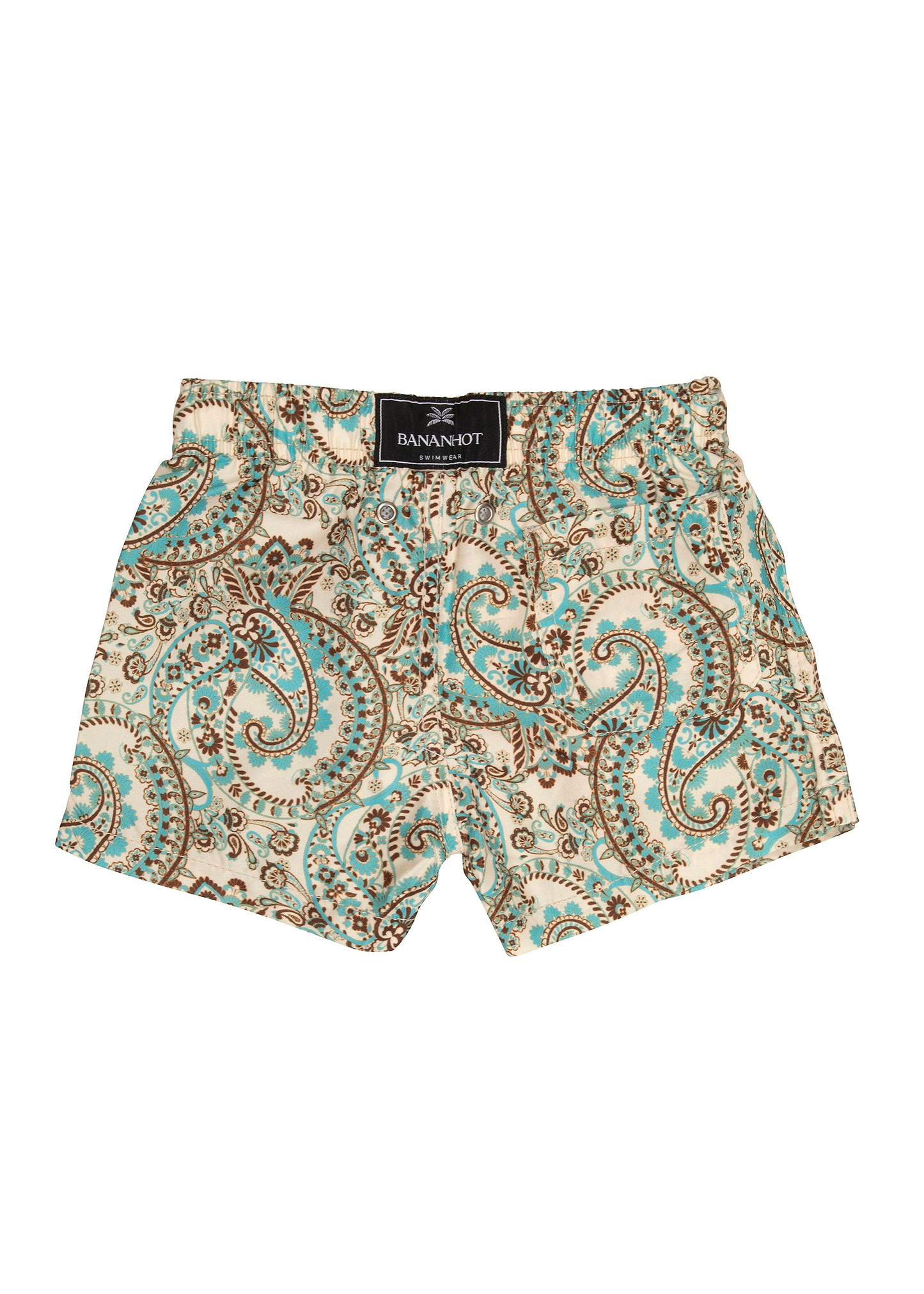 BOY SWIM SHORTS - TURQUOISE PAISLEY