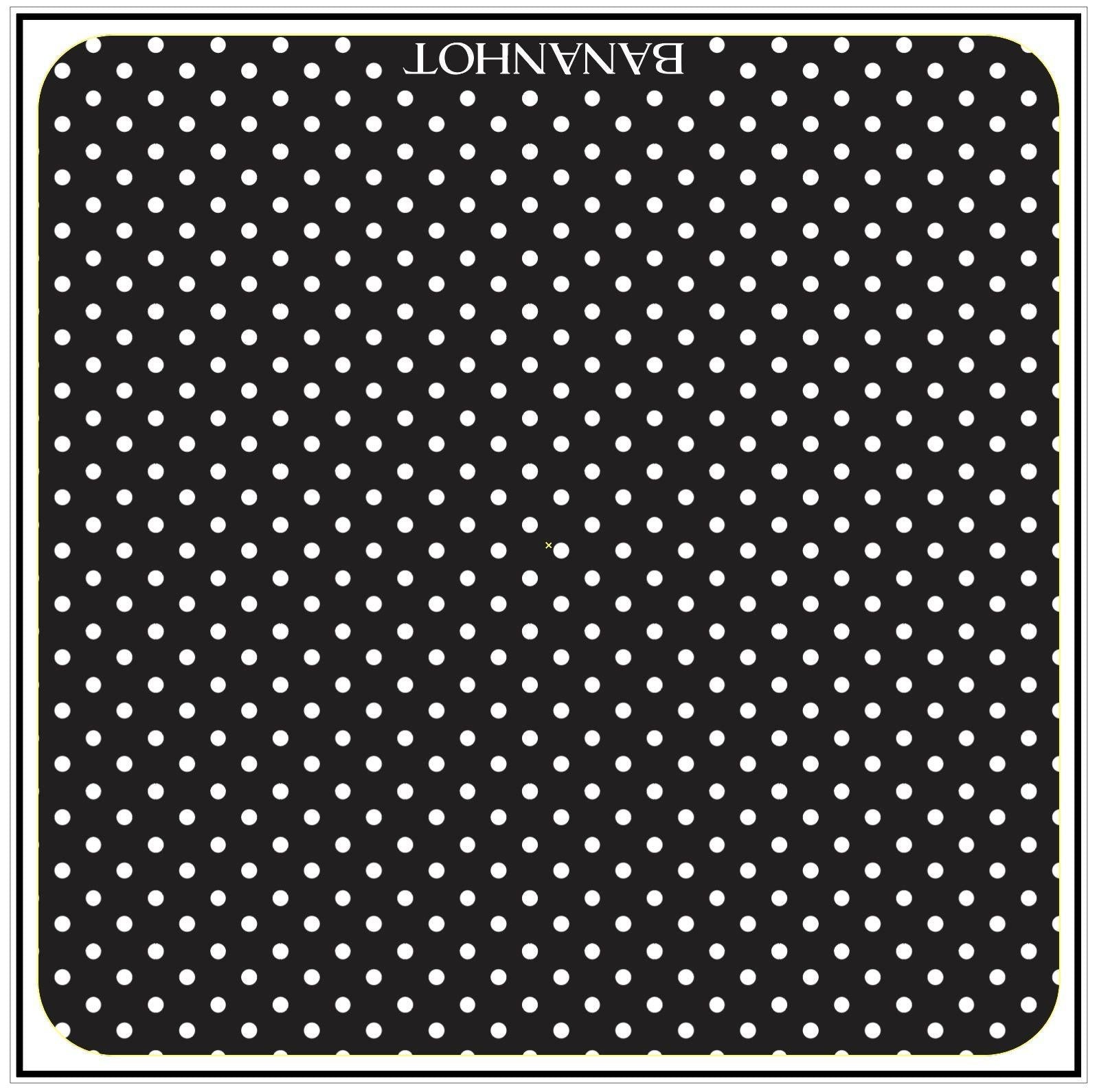 HEAD SCARF - BLACK POLKA