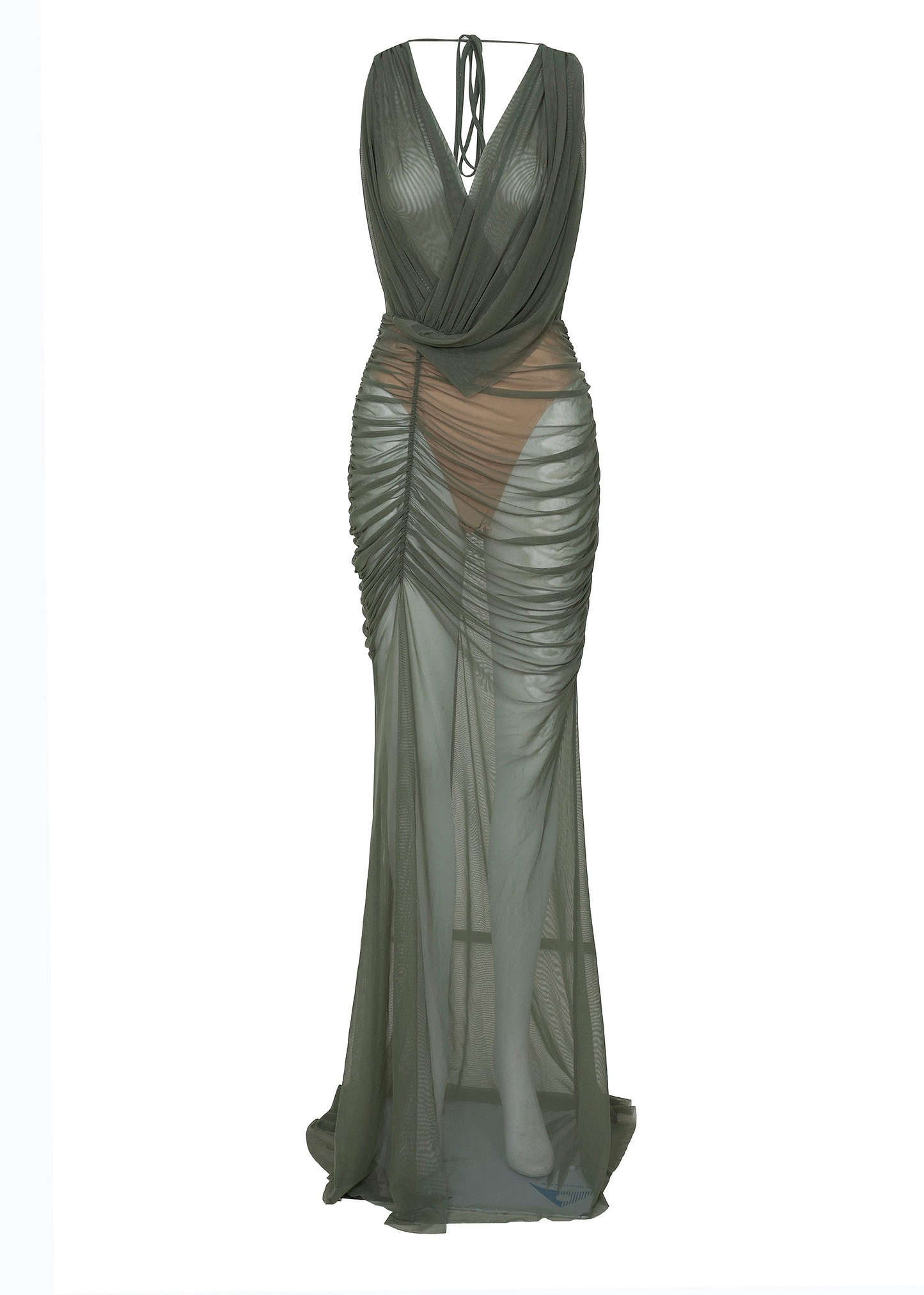 CHIARA OLIVE PERIDOT - MAXI DRESS
