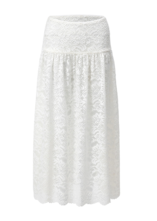 TRISTA WHITE LACE - SKIRT