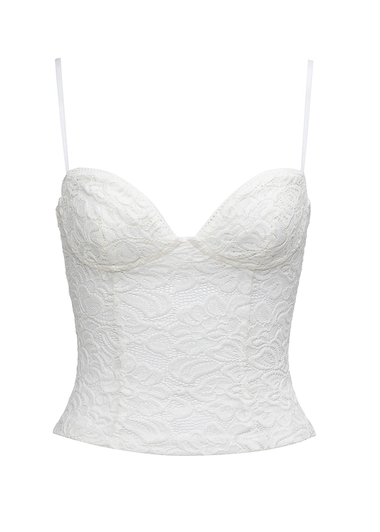 TRISTA WHITE LACE - TOP