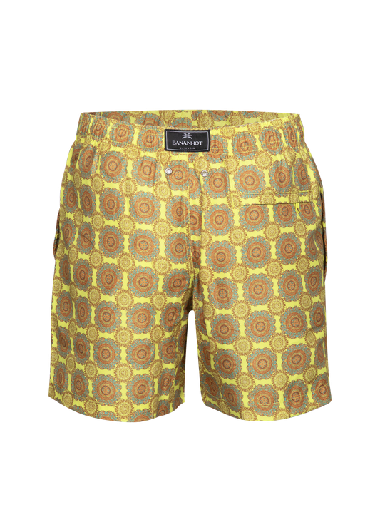 MAN SWIM SHORT - YELLOW SUNSET