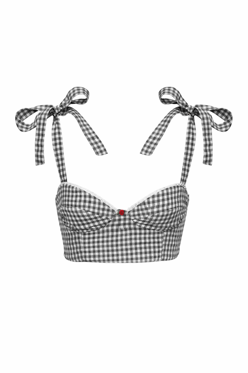 ALBA BLACK & WHITE GINGHAM - TOP
