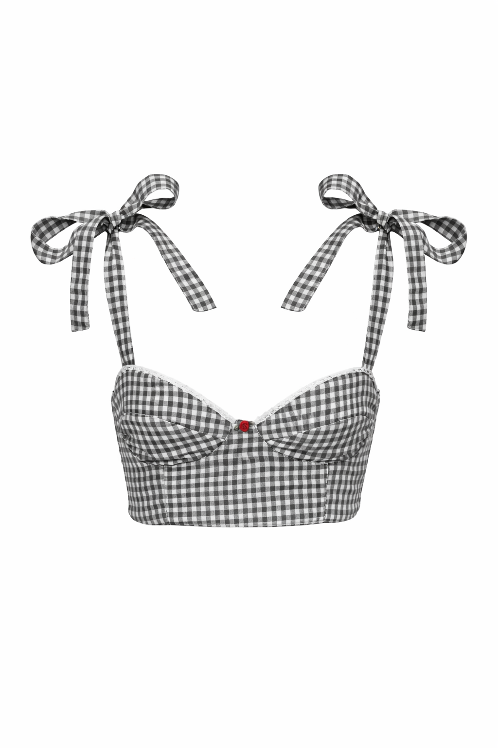 ALBA BLACK & WHITE GINGHAM - TOP
