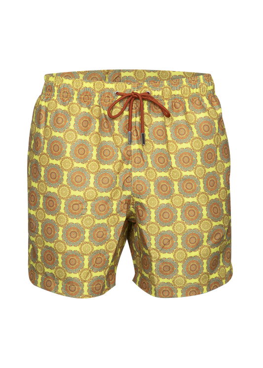 MAN SWIM SHORT - YELLOW SUNSET