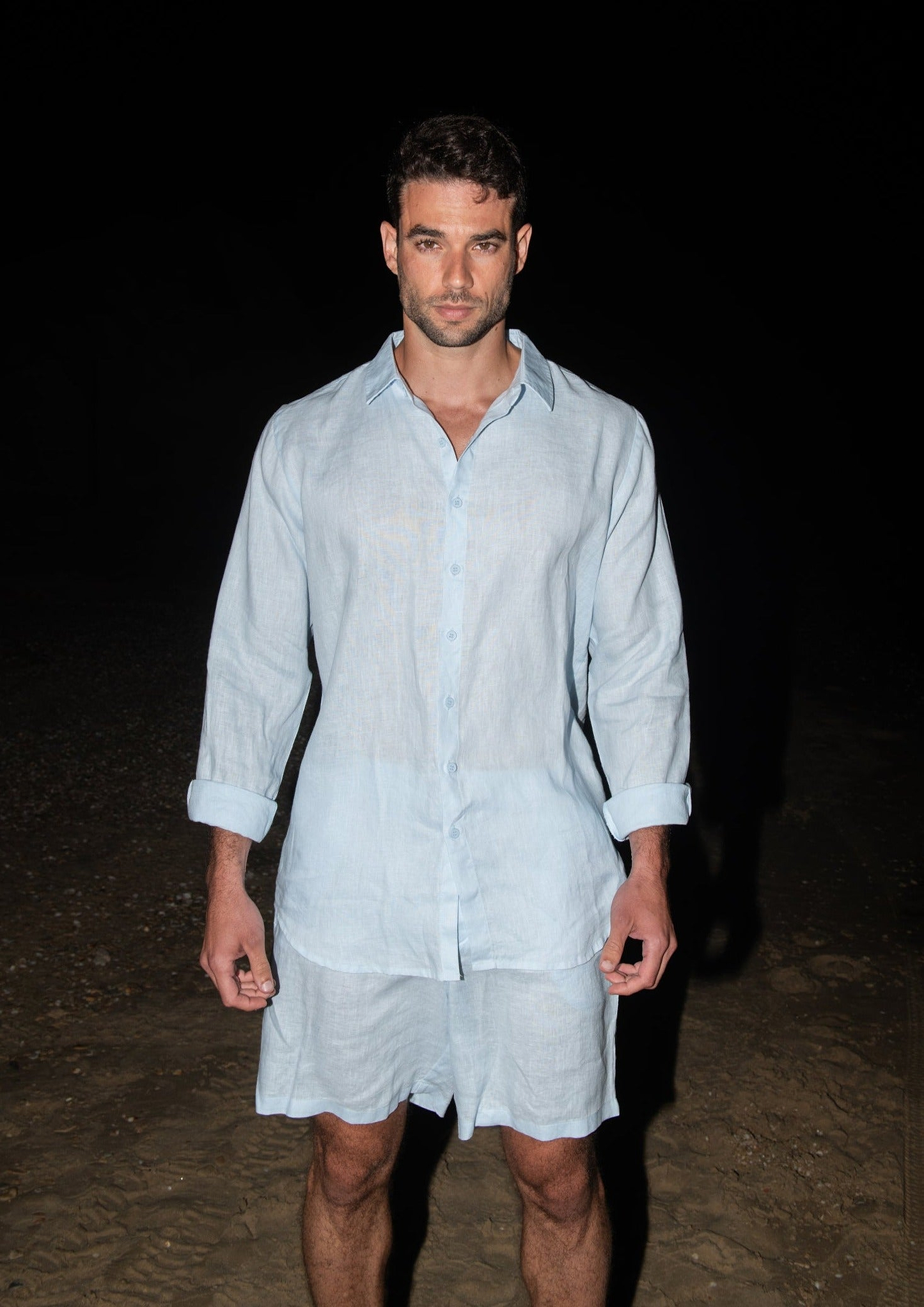 DANNY LINEN LIGHT BLUE - SHIRT