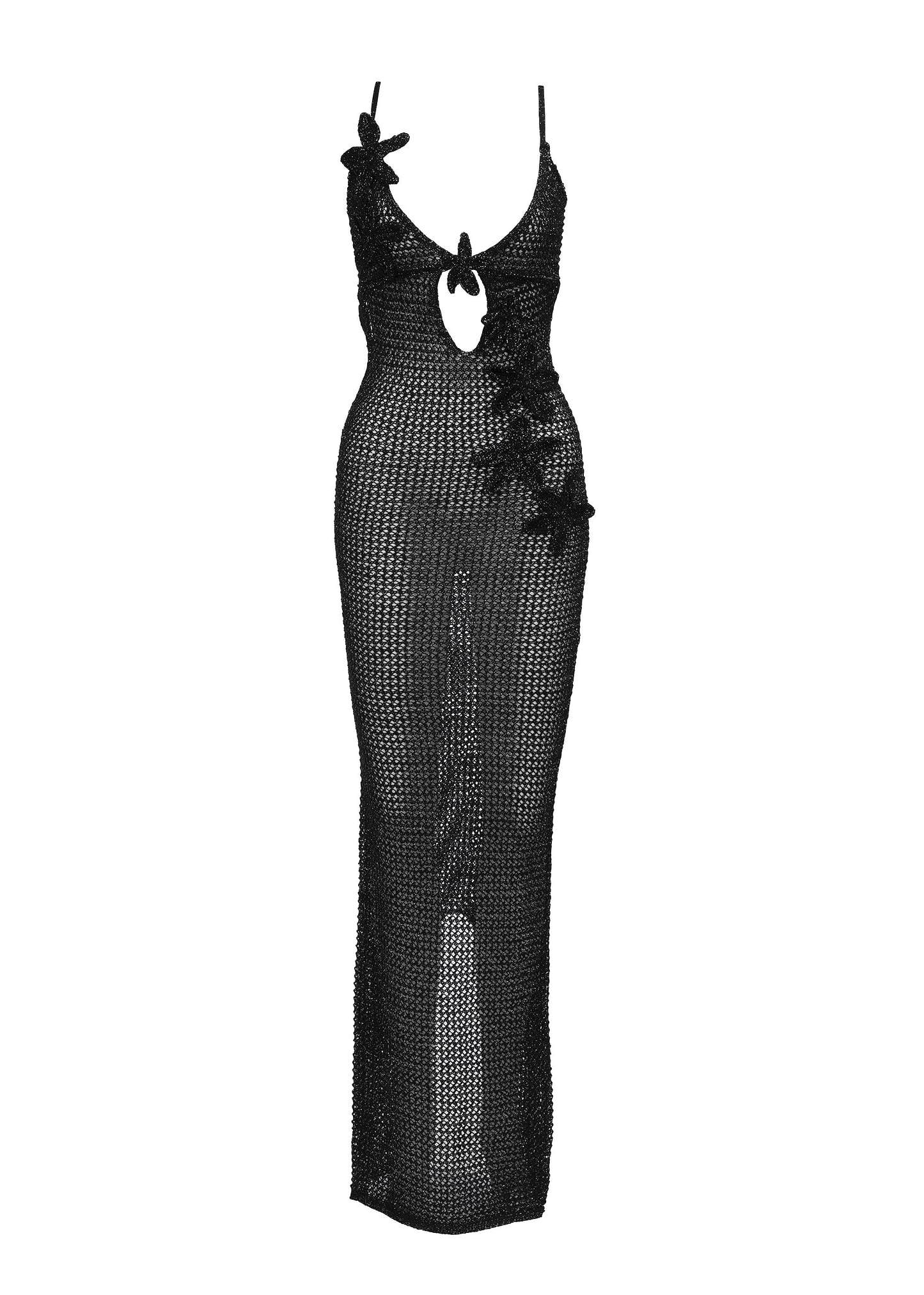 שמלות ערב HILSA BLACK - MAXI DRESS