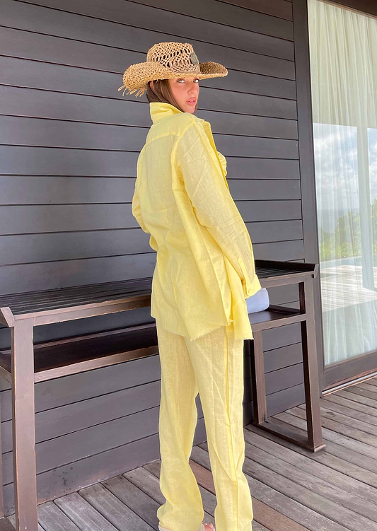 SANDY LINEN BABY YELLOW - PANTS