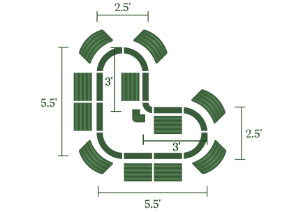 Configuration U-Shaped Jumbo | Vego Garden
