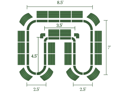 Configuration U-Shaped Jumbo | Vego Garden