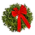 22" Holiday Wreath with Bow