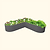 17 tall L-shaped metal garden container - Large Size | Modern Gray | Vego Garden raised garden bed