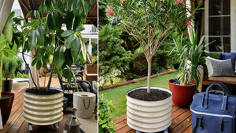 plant pot for trees Vego Classic Rolling Tree Planter