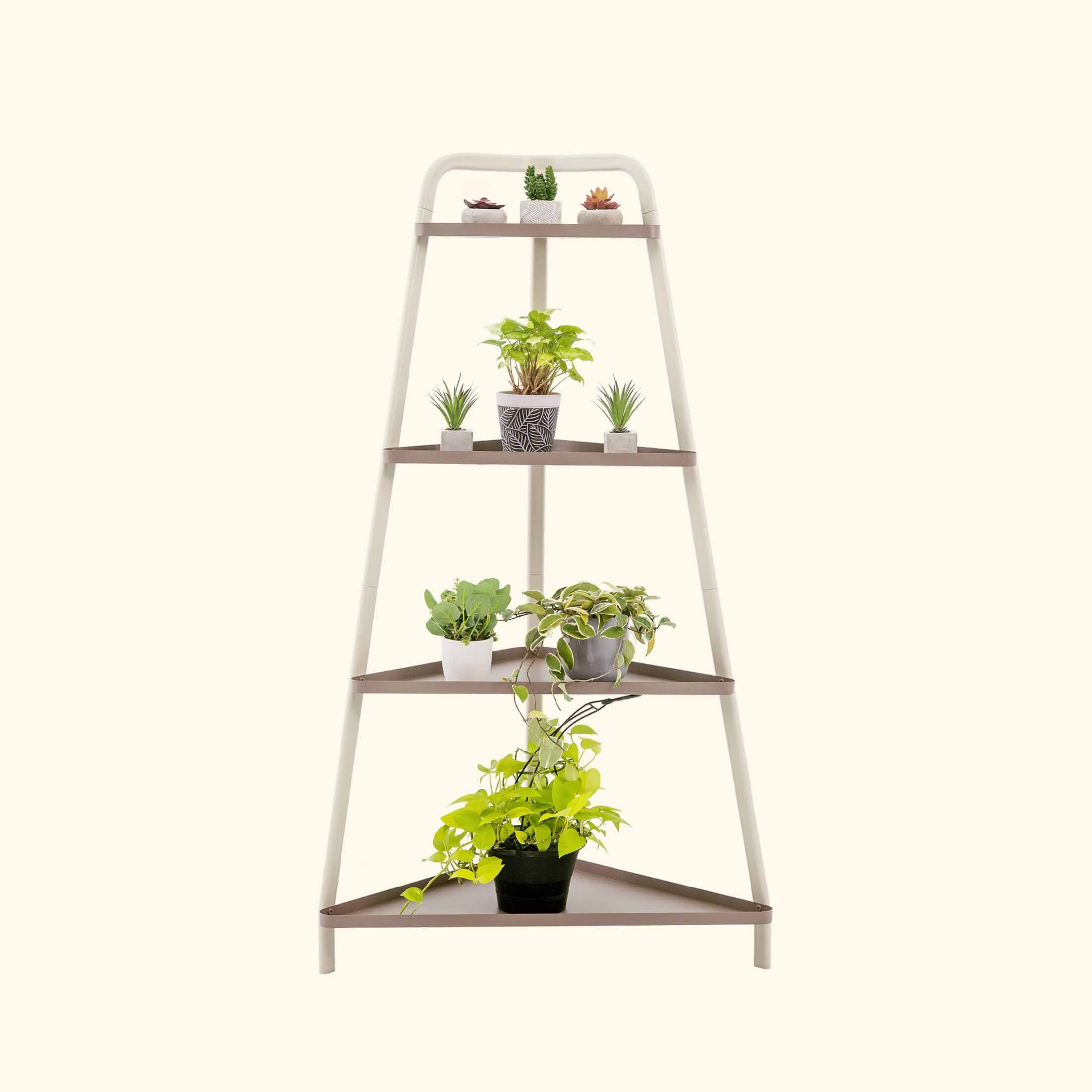 4-Tier Corner Plant Stand - Space-Saving Rack