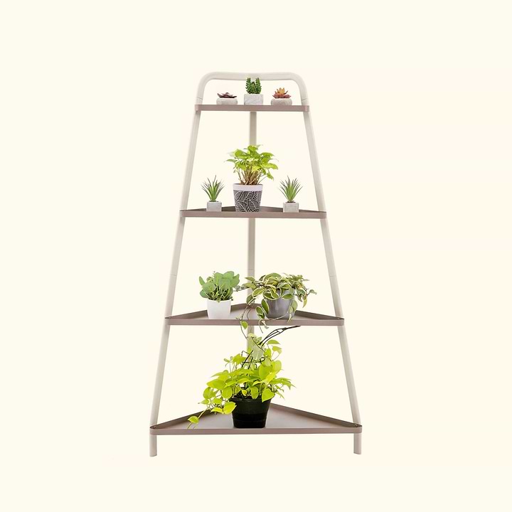 potted plant stands outdoors 4-Tier Corner Plant Stand - Space-Saving Rack