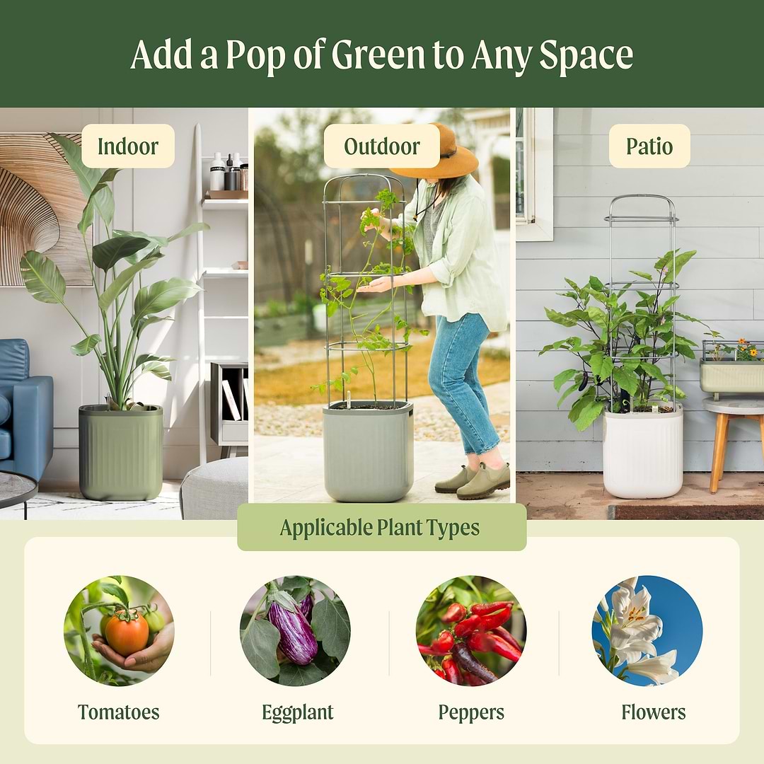 rolling self-watering tomato planter and rust-resistant tower Self-Watering Rolling Tomato Planter with Trellis–Vego Garden