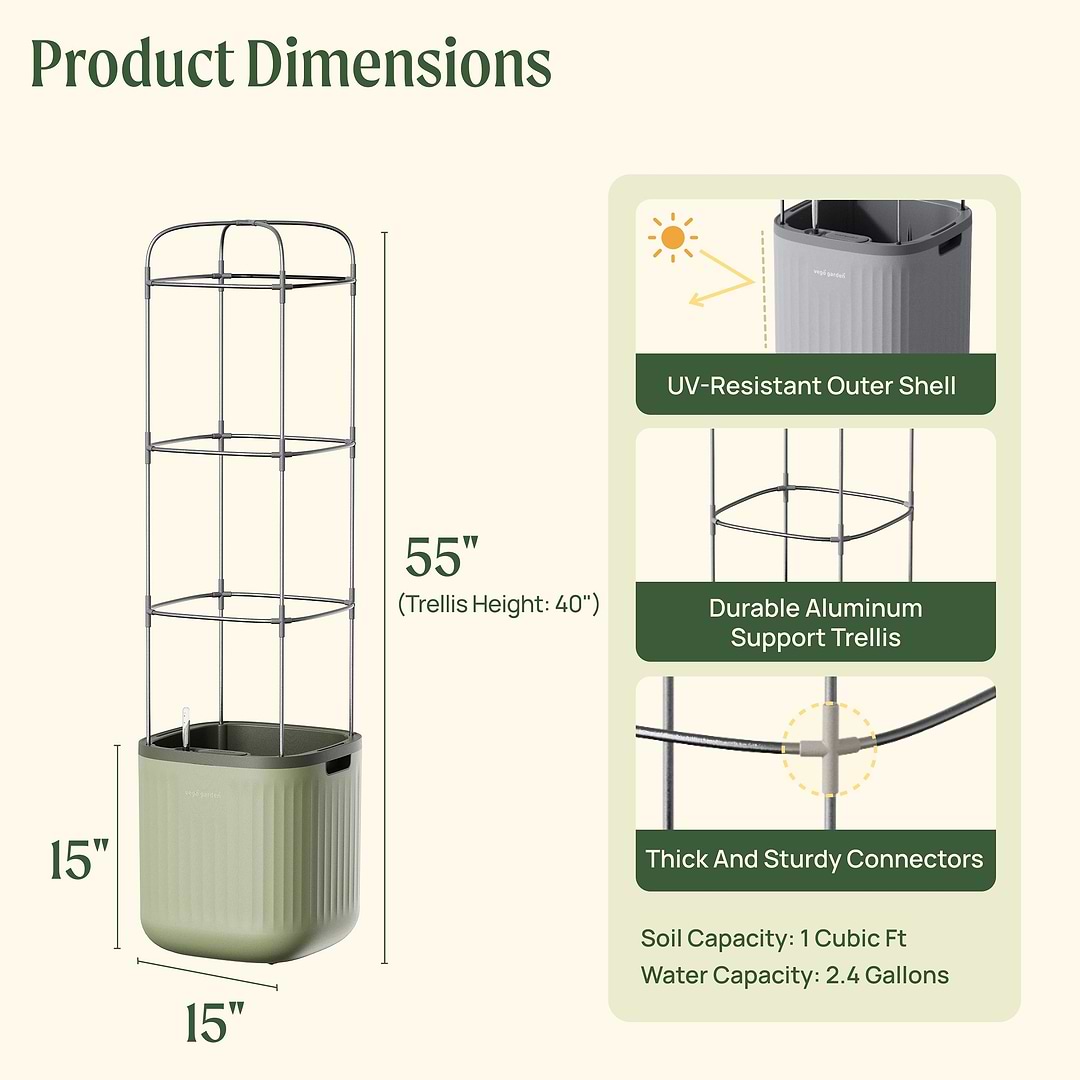 rolling self watering tomato planter and rust resistant tower Self-Watering Rolling Tomato Planter with Trellis–Vego Garden