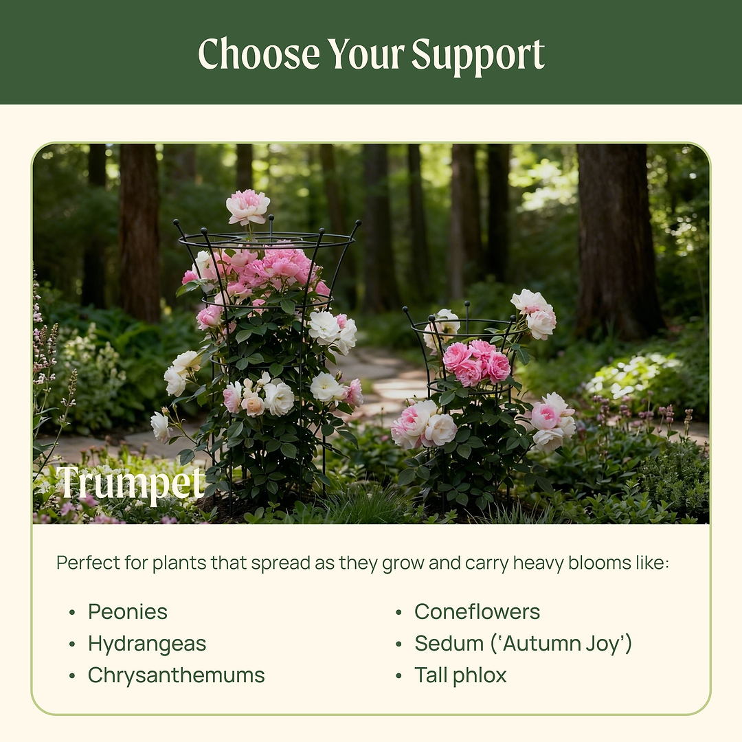 Round Flower Cage (2 Pack) | Sturdy Support for Garden Blooms