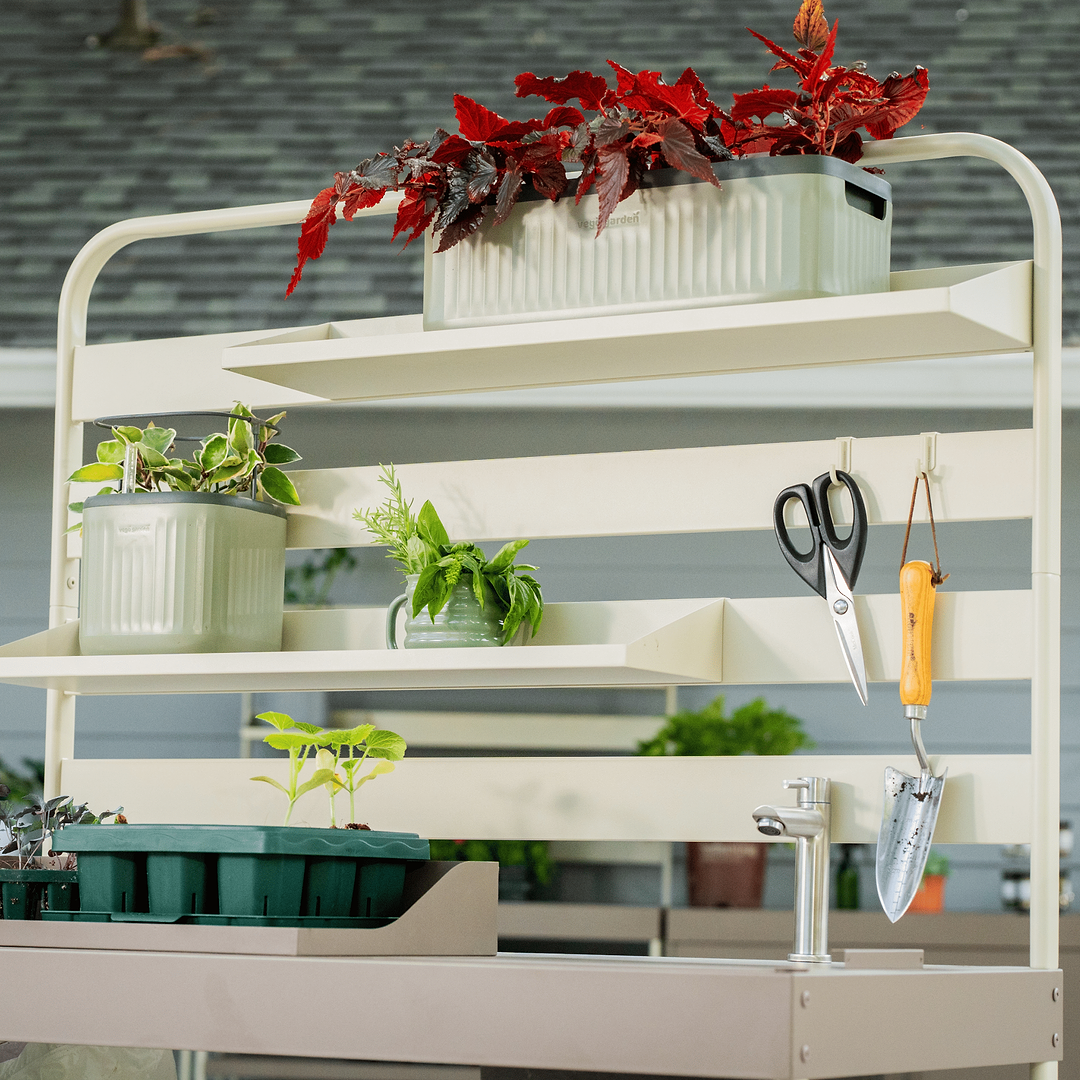 Hanging Rack Shelf Set | Wall-Mounted Garden Tool Organization