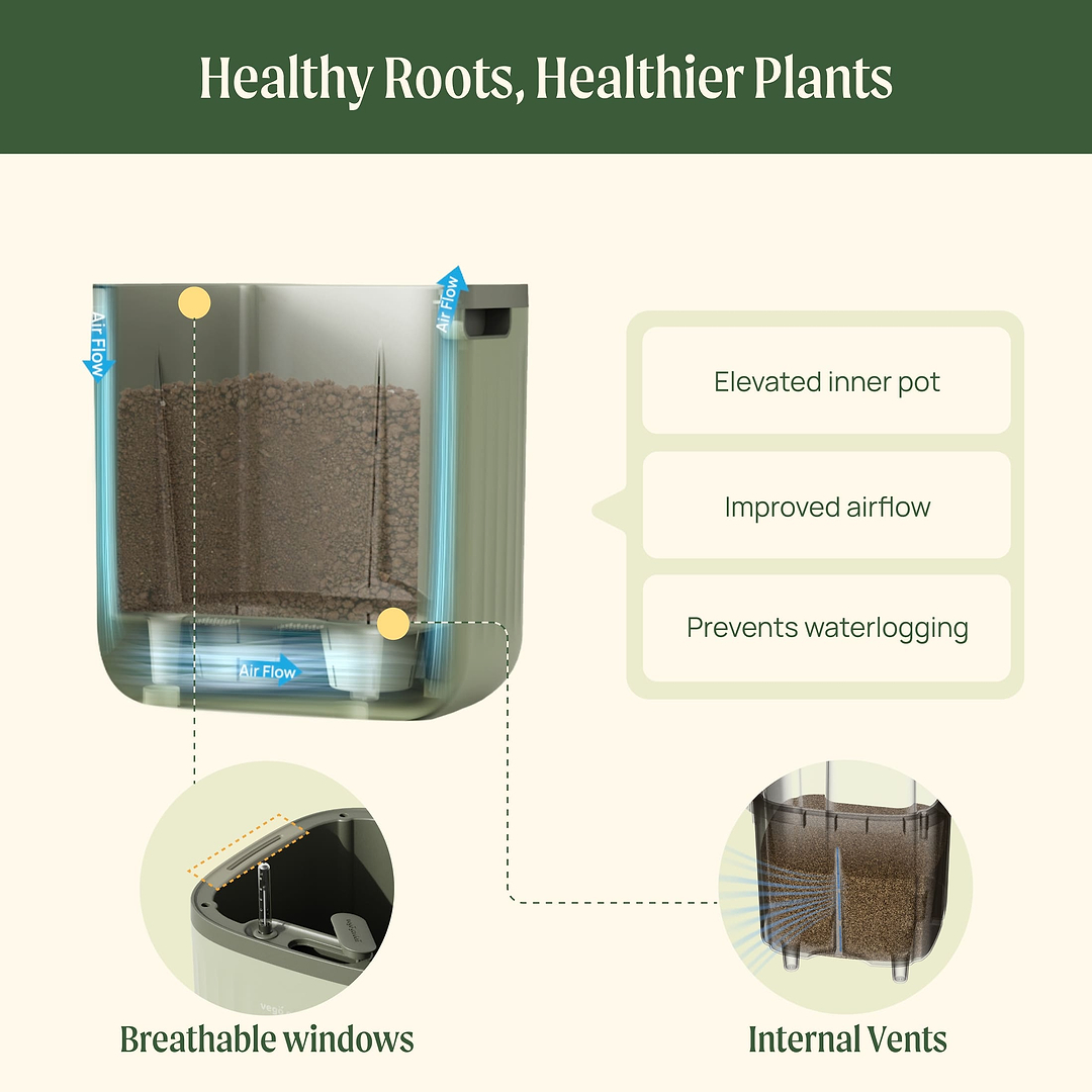 planter inner pot EZ Self-Watering Home Planter