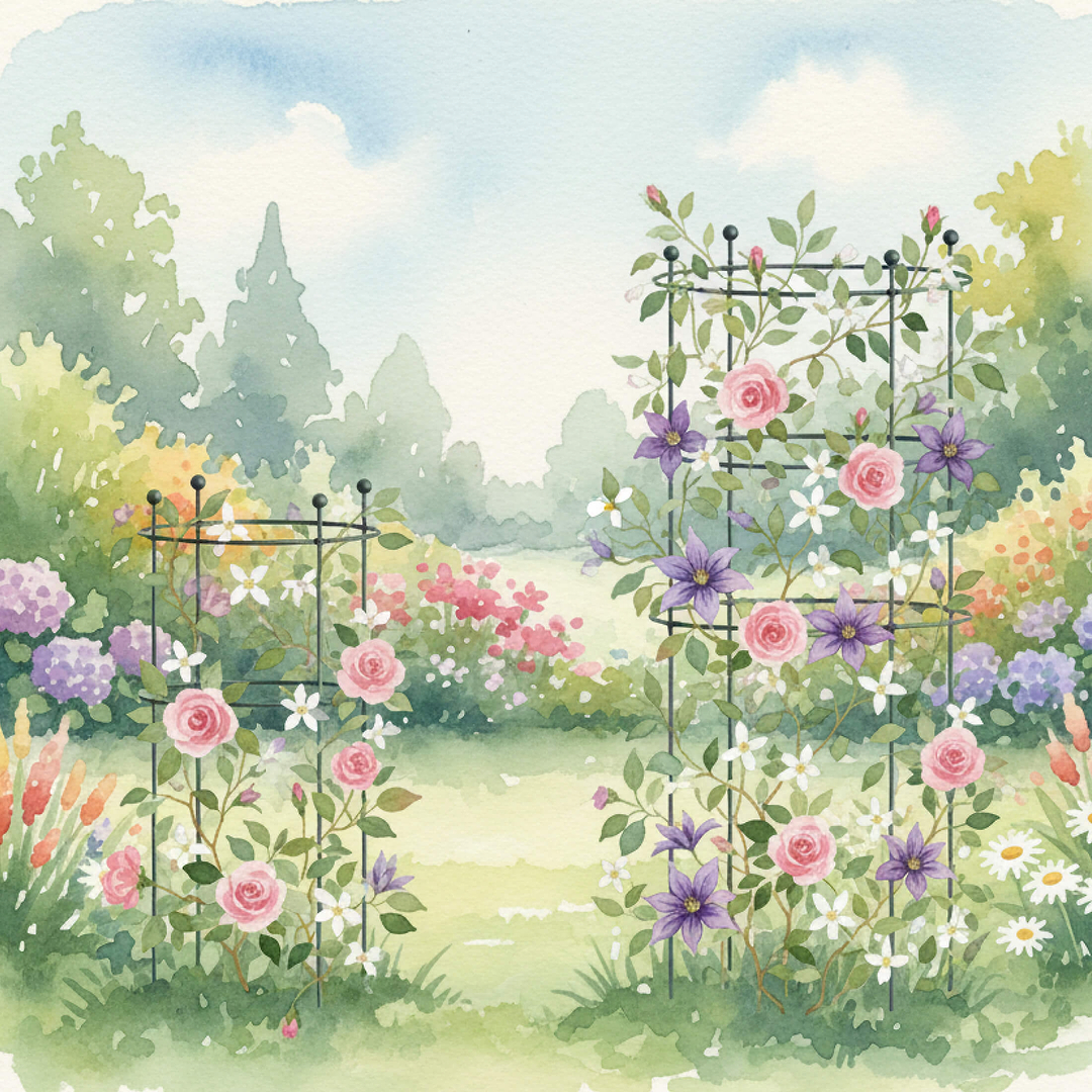 Round Flower Cage (2 Pack) | Sturdy Support for Garden Blooms