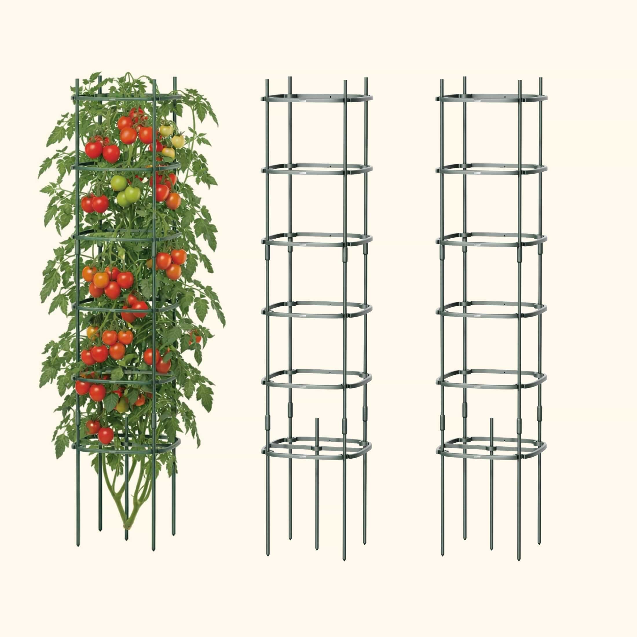 MaxGrow 6-Tier Tomato Tower 3-Pack | Tall Plant Cage