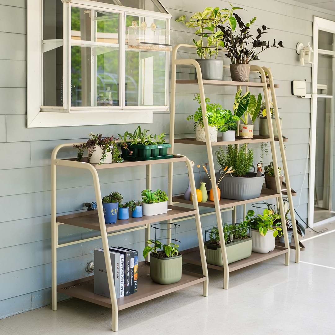 indoor plant display stand 4-Tier Shelf Plant Stand - Indoor & Outdoor
