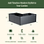 32" Extra Tall Modern 83" x 83" L Shape Metal Raised Garden Bed - Urban Charcoal