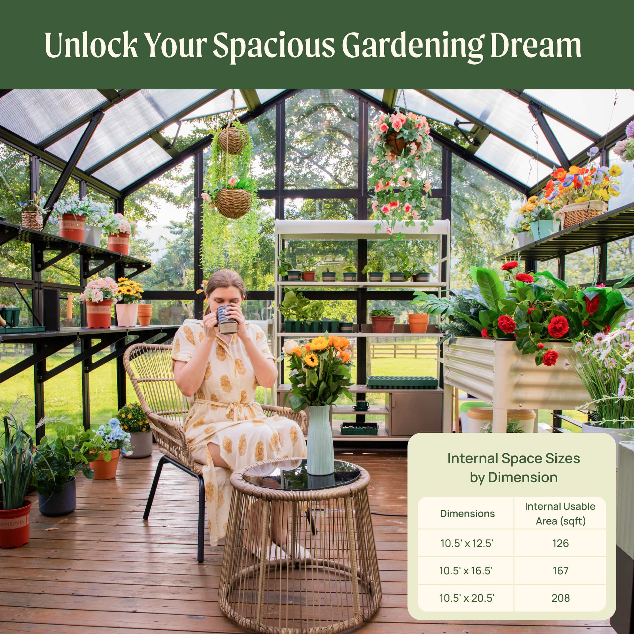 Vego Victorian Greenhouse - 10.5ft Wide