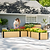Woodgrain L Shape Metal Raised Garden Bed | Vego Garden