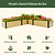Woodgrain L Shape Metal Raised Garden Bed | Vego Garden