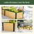 Woodgrain L Shape Metal Raised Garden Bed | Vego Garden