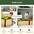 Woodgrain L Shape Metal Raised Garden Bed | Vego Garden