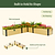 Woodgrain L Shape Metal Raised Garden Bed | Vego Garden