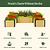 Woodgrain U Shape Metal Raised Garden Bed | Vego Garden