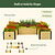 Woodgrain U Shape Metal Raised Garden Bed | Vego Garden