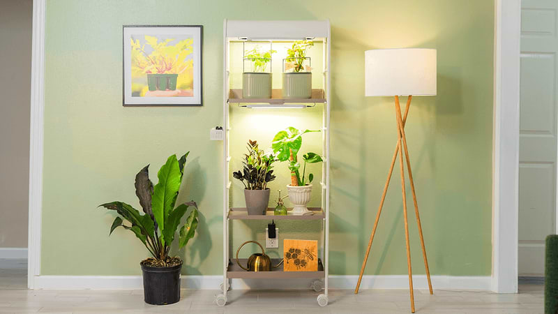 living room indoor plant stands 4 Tier Grow Light Garden